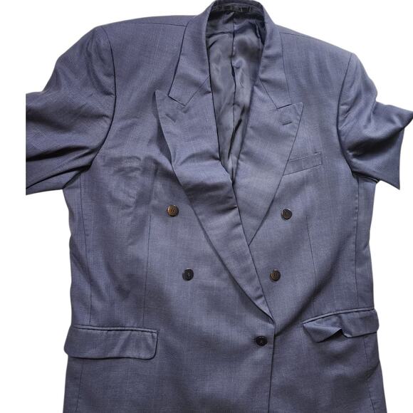 Bartolini Roma Sports Coat Men 48L Blazer Wool Double Breasted Italian - Picture 2 of 14